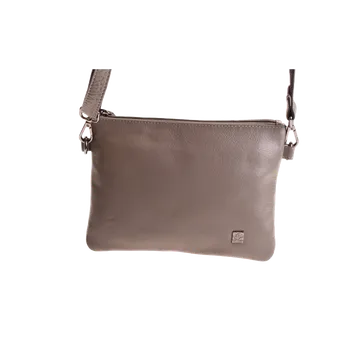 Kabelka Kožená ručně šitá malá kabelka KUBÁT psaníčko Viky | šedá | 5200112