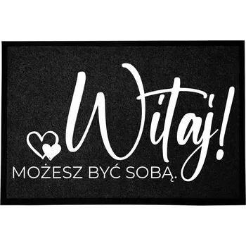 VSTUPNÍ ROHOŽKA POHODLNÁ 40X60CM S POTISKEM PROTISKLUZOVÁ ČERNÁ ZÁBAVNÁ