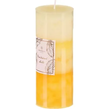 Svíčka Autronic Svíčka aromatická - citrónová tráva, parafín, barva žlutá., sada 4 ks