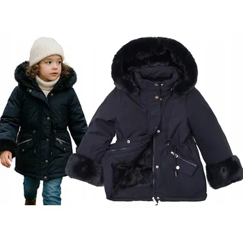 Dívčí bunda MI COLLECTION dětská zimní bunda parka, velikost 128