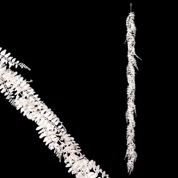 umělá květina Autronic Kapradí - umělá girlanda, barva bílá, sada 6 ks