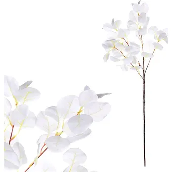 umělá květina Autronic Eukalyptus - umělá větev, barva bílá, sada 6 ks
