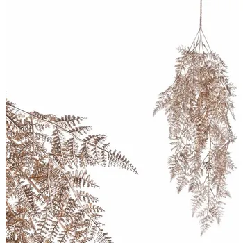 umělá květina Autronic Kapradí - umělý převis, barva měděná matná, sada 2 ks