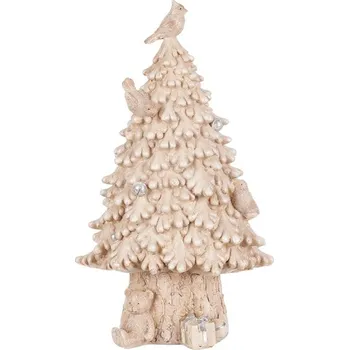 Vánoční dekorace Autronic Stromek - polyresinová dekorace, barva béžová