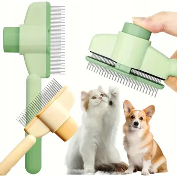 Péče o srst a drápky 2x SAMOČISTICÍ KARTÁČ NA SRST PRO PSA KOČKU HŘEBEN