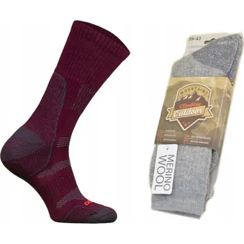 Dámské ponožky Ponožky TRE12/08 merino vlna Comodo bordó 35-38