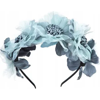 Čelenka Čelenka do vlasů věnec velké květy modrá