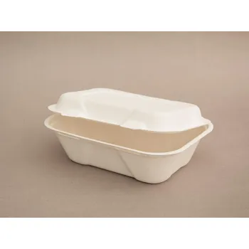 Jednorázové nádobí Menu box z cukrové třtiny SNACK 600 ml