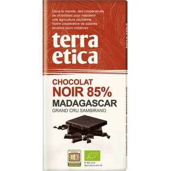 Čokoláda Terra Etica Bio hořká čokoláda Madagaskar Sambirano 85 %, 100 g