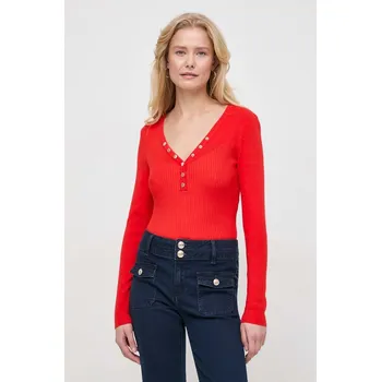 Dámský svetr Svetr Morgan MIGNO dámský, oranžová barva, lehký, MIGNO MIGNO.CLEMENTINE 22X, vel. S