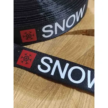 Stuha Lampas / rypsová stuha Snow šíře 19 mm barva černá