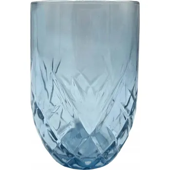 Sklenice Sklenice ozdobná dekorativní skleněná 250 ml modrá
