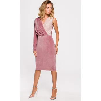 Dámské šaty OUTLET ELEGANTNÍ DÁMSKÉ ŽENSKÉ ŠATY ASYMETRICKÉ ŠATY VELIKOST 36 S