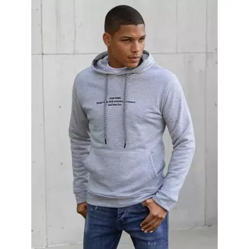 Pánská mikina Pánská mikina DSTREET BX5459 SVĚTLE ŠEDÁ XL
