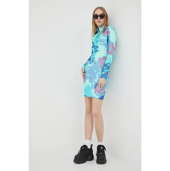 Dámské šaty Šaty adidas Originals HC4593 tyrkysová barva, mini 60X, vel. 36