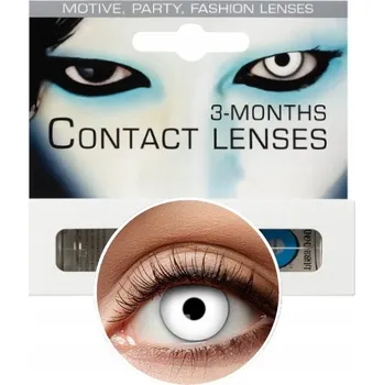 Kontaktní čočky Kvartální bílé kontaktní čočky – 3 měsíce – Halloween