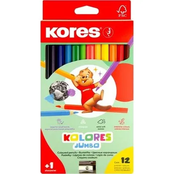 Pastelka KOLORES Jumbo pastelky 5 mm, s ořez. / 12 barev