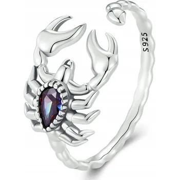 Prsten Fraise Stříbrný prstýnek S925 ŠKORPION se zirkonem, nastavitelný
