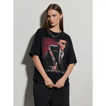 Dámské tričko Tričko s potiskem American Psycho - XS - House - černá - 124HV-99X
