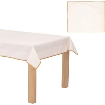 ubrus Autronic Ubrus vánoční - zlaté okraje, krémový, 100% polyester, 130 x160 cm, sada 2 ks