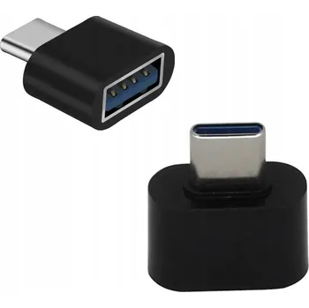 Datový kabel USB 3.1 USB-C (samec) na USB (samice) adaptér, černý, krátký