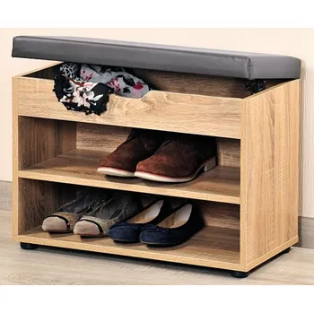 Botník s sedátkem Kesper 60 x 47 x 30 cm buk světlý