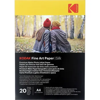 Fotopapír Papír Kodak 720 Fine Art Paper Silky 21 x 30 cm, 260 g/m², 20 listů