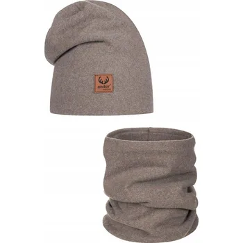 Čepice Ander Dětská Čepice Sada Nákrčník Jarní Beniamina Brown 56