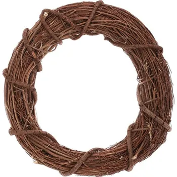 Nákupní košík Autronic Věnec proutěný - pr. 30 cm, barva přírodní, sada 3 ks