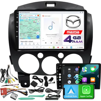 Autorádio AUTORÁDIO NCS D9 Mazda 2 2007-2014 ANDROID NAVIGACE 4GB LTE
