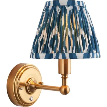 Nástěnné svítidlo Endon 114827 - LED Stm. nabíjecí nástěnná lampa BURLEY LED/1,5W/5V mosaz/modrá