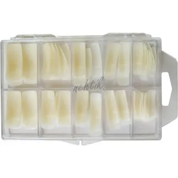 Umělé nehty Nehtové tipy mléčné rovné - 100ks BOX Cedro