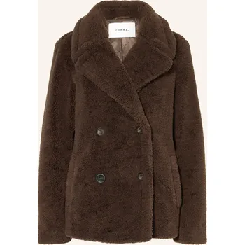 Dámský kabát Comma Dámská Teddyfellová Bunda, tmavě hnědá, 36
