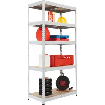regál Policový regál Trestles RH 1800x1200x500, nosnost 1750 kg, 5 polic Barva: světle šedá RH5012-5-SVETLE SEDA