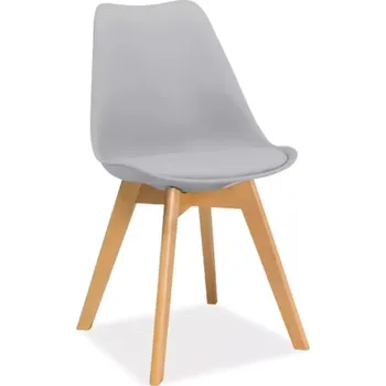 Jídelní židle Signal Buková židle Kris, světle šedá / rám z bukového dřeva,