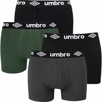Pánské oblečení UMBRO BOXERKY 4 KS GRAFITOVÉ/ČERNÉ/ZELENÉ vel. L
