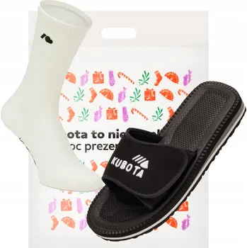 Dámské pantofle SADA dámských PAPUČE KUBOTA na SUCHÝ ZIP černé 38 + bavlněné PONOŽKY