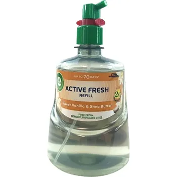 Aroma difuzér Air Wick Active Fresh Sweet Vanilla & Shea Butter - Vanilka a bambucké máslo automatický osvěžovač náhradní náplň 228 ml