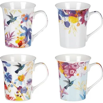 Stolování Autronic Hrnek porcelánový, mix 4 druhů, cena za 1ks, obsah 350ml., sada 8 ks