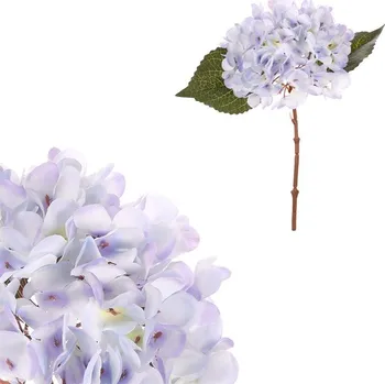 umělá květina Autronic Hortenzie - umělý květ na stonku, světle modrá, sada 6 ks