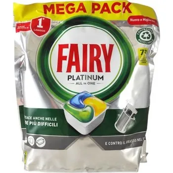Přípravek do myčky Fairy Platinum ALL in ONE Lemon Kapsle do myčky nádobí citronové 73 ks