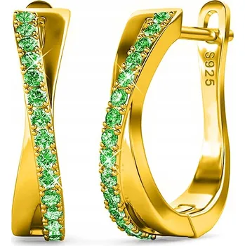 Náušnice ZLATÉ NÁUŠNICE S ANGLICKÝM ZAPÍNÁNÍM STŘÍBRO 925