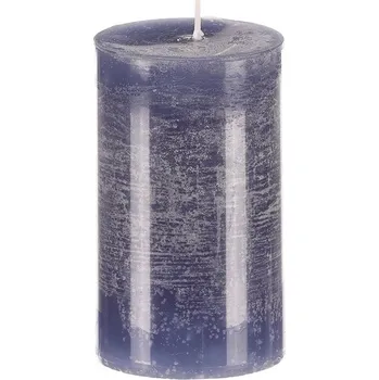 Svíčka Autronic Svíčka sloupcovitá nižší - parafínový vosk, bez vůně, modrá, sada 4 ks