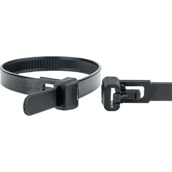 Stahovací páska WKK stahovací pásek 7.6x150 černý, polyamid 6.6 vyměnitelné (100 ks)