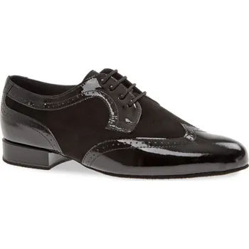 Dámské lodičky Pánské boty na standard Diamant mod.089 černý lak/černý nubuck - 28,5