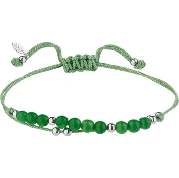 Náramek Náramek s prvky ze stříbra a kameny chalcedonu - kuličky - AP541-9657