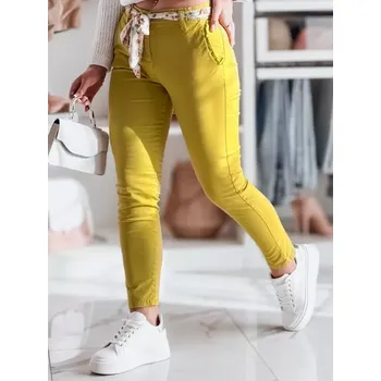 Dámské kalhoty Dámské kalhoty DSTREET ROSSALI UY2533 KARAMELOVÁ L