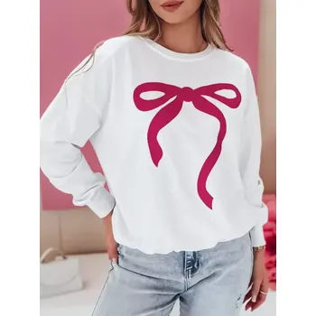 Dámská mikina Dámská mikina oversize DSTREET SOFTTIE BY1359 BÍLÁ unisize