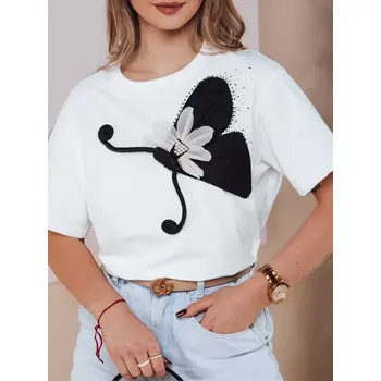 Dámské tričko Dámské triko DSTREET PEARLTHY RY2718 BÍLÁ M/L