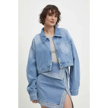 Dámská casual bunda Džínová bunda Answear.LAB dámská, přechodná, oversize 1516.ijs modrá 55X, vel. M/L